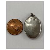 Vintage Ornate Sterling Silver 925 Oval Locket with Photos