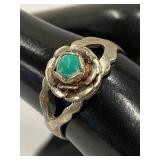 Vintage Sterling Silver 925 Turquoise Ring 925 Size 5.75