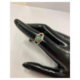 Vintage Sterling Silver 925 Turquoise Ring 925 Size 5.75