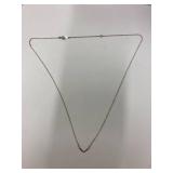 Sterling Silver 925 V-Shaped Pendant Necklace