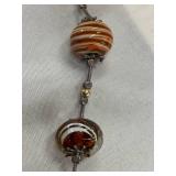 Handcrafted Art Glass Bead Sterling Silver 925 Necklace