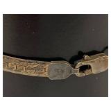Vintage 925 Sterling Silver Bracelet with Black Stone