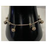 925 Sterling Silver Jingle Bell Charm Bracelet