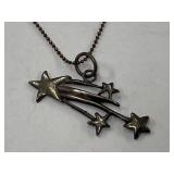 Sterling Silver 925 Shooting Star Pendant Necklace