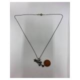 Sterling Silver 925 Shooting Star Pendant Necklace
