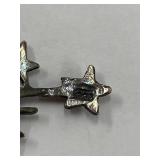 Sterling Silver 925 Shooting Star Pendant Necklace