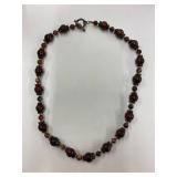 Handcrafted Agate Sterling Silver 925 Bead Necklace