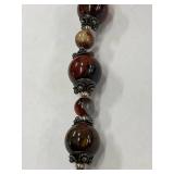 Handcrafted Agate Sterling Silver 925 Bead Necklace
