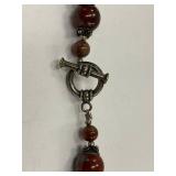 Handcrafted Agate Sterling Silver 925 Bead Necklace