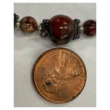 Handcrafted Agate Sterling Silver 925 Bead Necklace