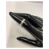 Sterling Silver 925 Hammered Ring Size 5