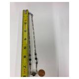 Vintage Sterling Silver 925 Necklace with Floral Accents