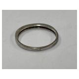 Sterling Silver 925 Band with Stone Design, Size 8