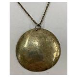 Vintage Sterling Silver 925 Necklace With Large Pendant