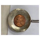 Vintage Sterling Silver 925 Necklace With Large Pendant