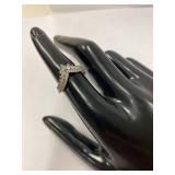 Pandora Sterling Silver 925 Crown Chevron Ring Size 6.75