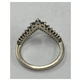 Pandora Sterling Silver 925 Crown Chevron Ring Size 6.75