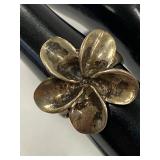 Vintage Sterling Silver 925 Floral Design Ring Size 5.75