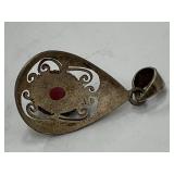 Vintage Sterling Silver 925 Pendant with Cabochon Stone