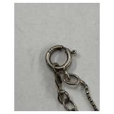 Elegant Sterling Silver 925 Heart Pendant Necklace with Gem