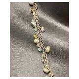 Exquisite Pearl Gemstone Necklace Sterling Silver 925