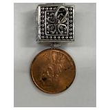 Sterling Silver 925 Locket Box Pendant with Cross Design