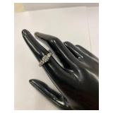 Sterling Silver 925 3 Stone Engagement Ring Size 6.75