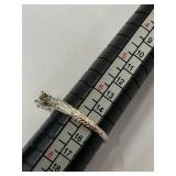 Sterling Silver 925 3 Stone Engagement Ring Size 6.75