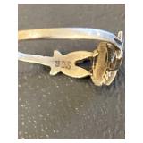 Sterling Silver 925 Black Stone Ring Size 4.75