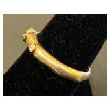 Sterling Silver 925 Ring with Dual Stone Accents Size 8