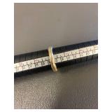 Sterling Silver 925 Ring with Dual Stone Accents Size 8