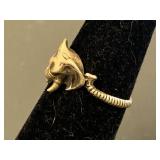 Sterling Silver 925 Elephant Ring Size 6
