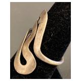 Vintage Sterling Silver 925 Abstract Ring Size 7.75