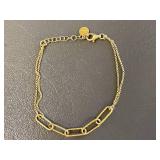 Gold Tone Sterling Silver 925 Bracelet