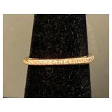 Sterling Silver 925 Rose Gold Tone Finish Ring Size 6.75