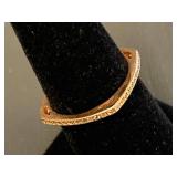 Sterling Silver 925 Rose Gold Tone Finish Ring Size 6.75