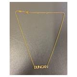 Custom Duncan Name Necklace 925 Sterling Silver