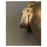 Sterling Silver Heart Pendant .925 Vintage Unique