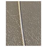 Italian 925 Sterling Silver Box Chain Necklace