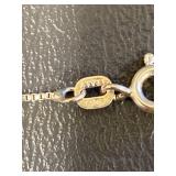 Italian 925 Sterling Silver Box Chain Necklace