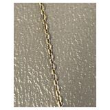 Elegant Sterling Silver 925 Gold Tone Chain Necklace