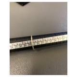 Adjustable Sterling Silver 925 Gold Tone Wrap Ring with Clear Stones Size 6