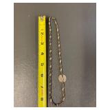 Italian Sterling Silver 925 Twisted Rope Necklace