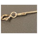Sterling Silver Snake Chain Necklace 925 Marked Elegant