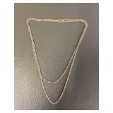 Sterling Silver 925 Long Chain Necklace