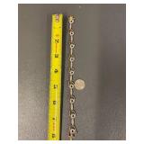 Elegant Gold Tone Sterling Silver 925 Heart Bracelet with Pavé Stones