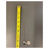 Elegant Sterling Silver 925 Necklace with Blue Gem and Pearl Charms