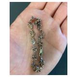 Sterling Silver 925 Floral Link Bracelet