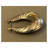 Vintage Sterling Silver 925 Twisted Hoop Earrings