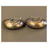 Vintage Sterling Silver 925 Twisted Hoop Earrings